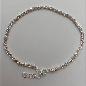 Rope chain 925 silver bracelet unisex